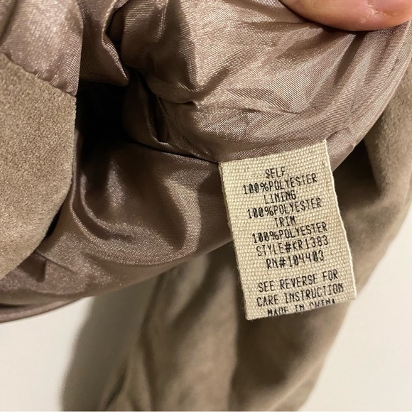 Moon River Faux Suede Fringe Moto Jacket size Small - Picture 9 of 12